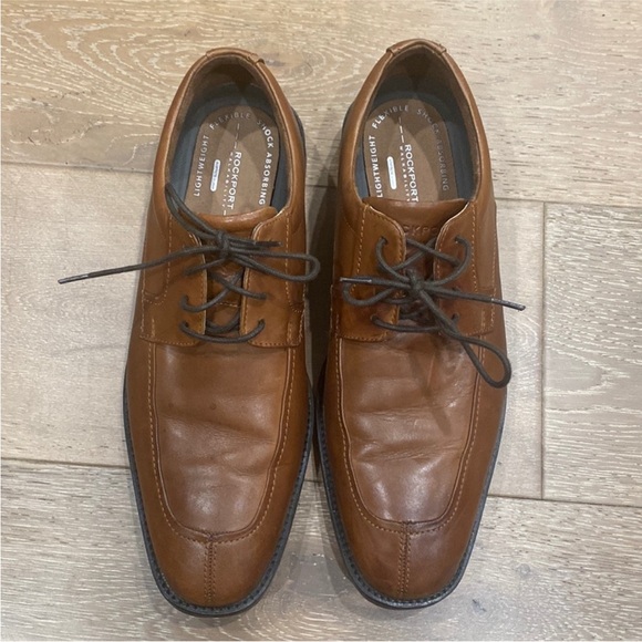 Rockport Men's Tan Leather Oxfords - Picture 3 of 7